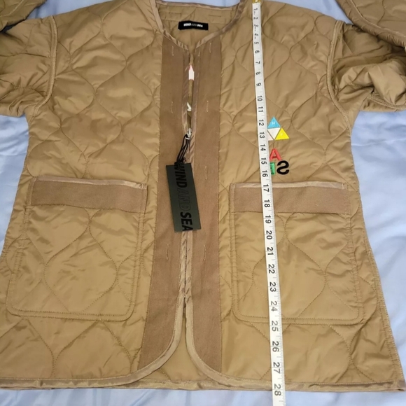 Wind and Sea HUF X WDS Quilted Liner Jacket Brown Size F - Picture 10 of 11